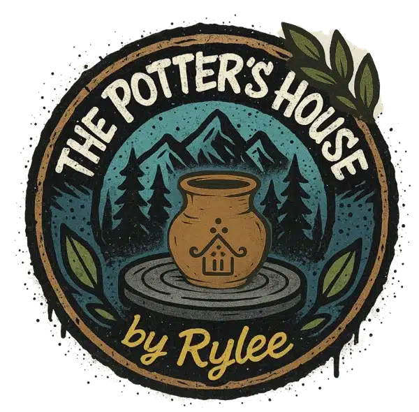 The Potters House by Rylee pottery studio logo, Crossfield Alberta